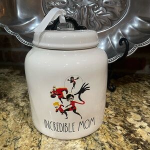 Rae Dunn Disney Pixar The Incredibles “Incredible Mom” canister - Brand new!